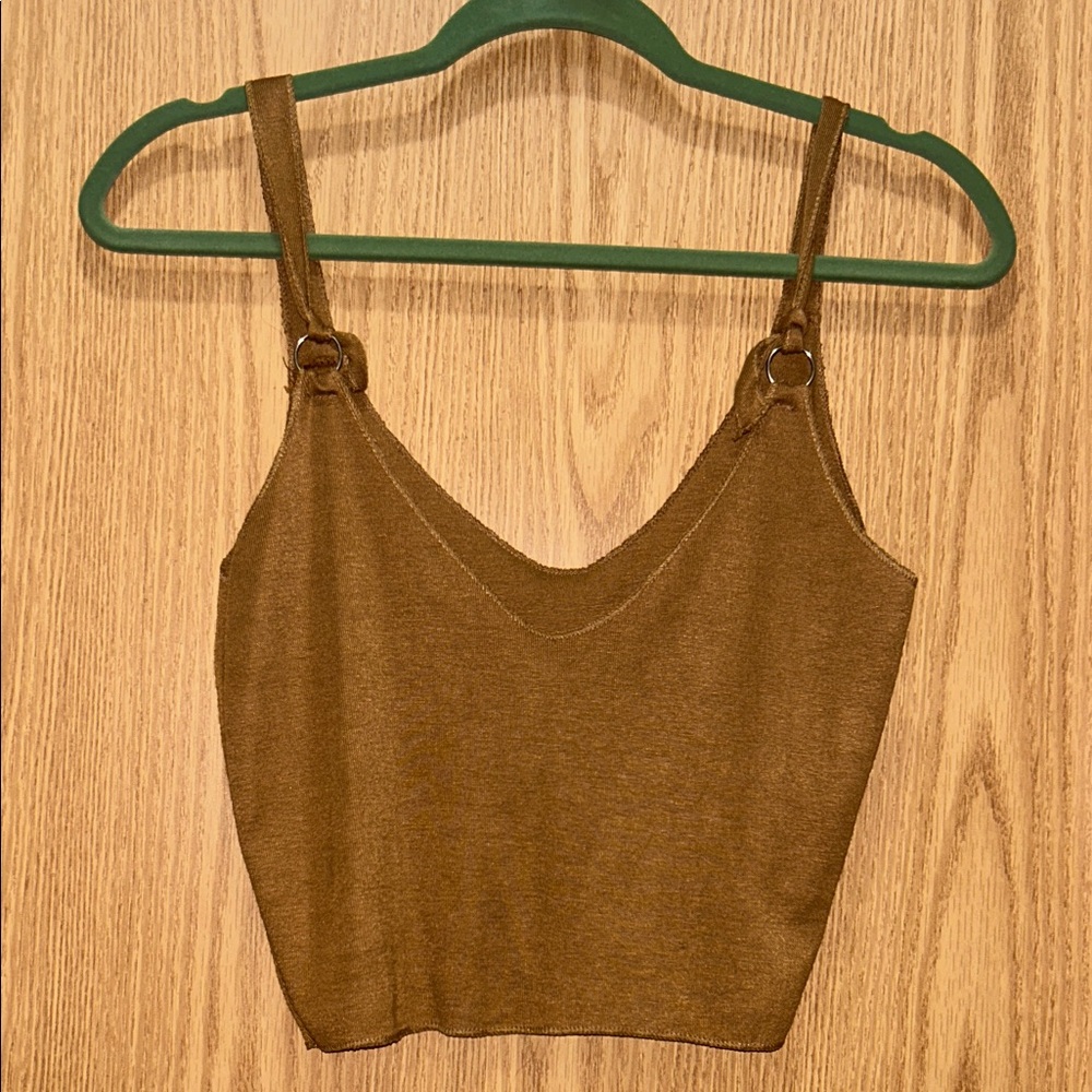 Brown Sleeveless Top
